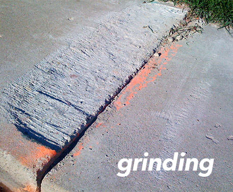 Sidewalk repair contractors: Grinding