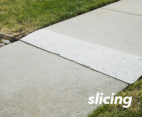 Sidewalk repair contractors: Slicing